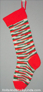 Multi w/Red trim Christmas Stocking