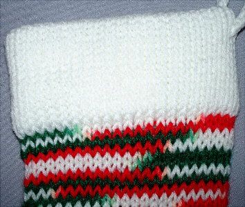 Multi Colors & White Christmas  Stocking