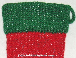red-green-solver-2 Christmas stocking close up