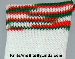 White  & Multi Christmas  Stocking