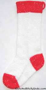 white-red-silver sparkle stocking full shot
